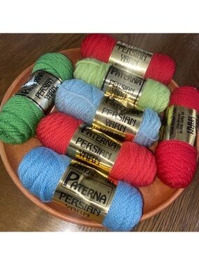 Paternayan Paterna Persian Yarn 100 Virgin Wool 7 Skeins 40 yd each color varie